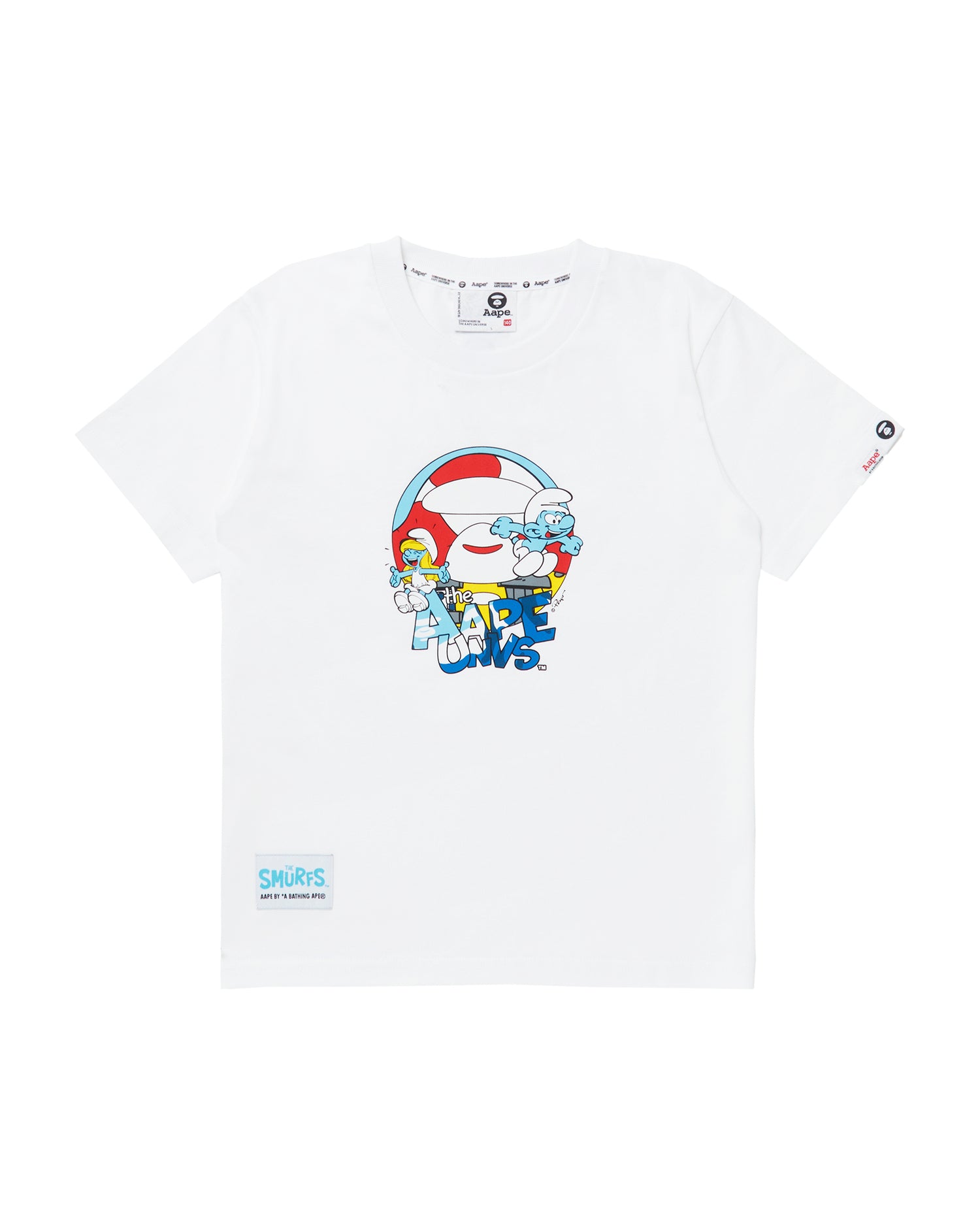 AAPE X THE SMURFS MOONFACE GRAPHIC TEE KIDS