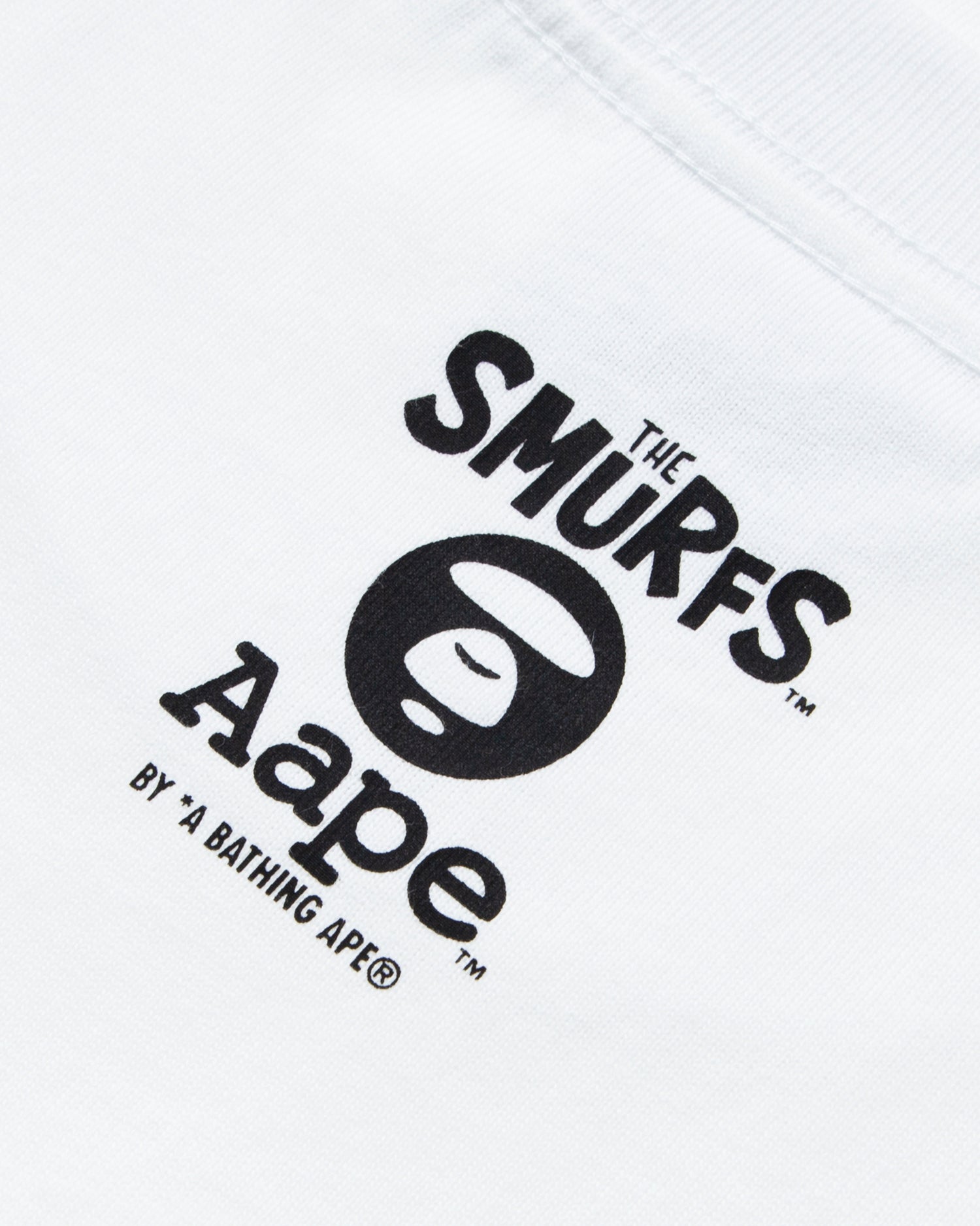 AAPE X THE SMURFS MOONFACE GRAPHIC TEE KIDS