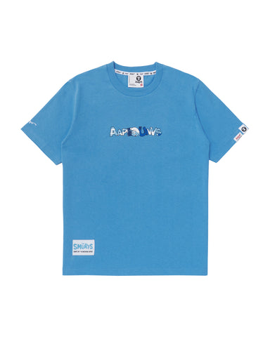 AAPE X THE SMURFS MOONFACE GRAPHIC TEE KIDS