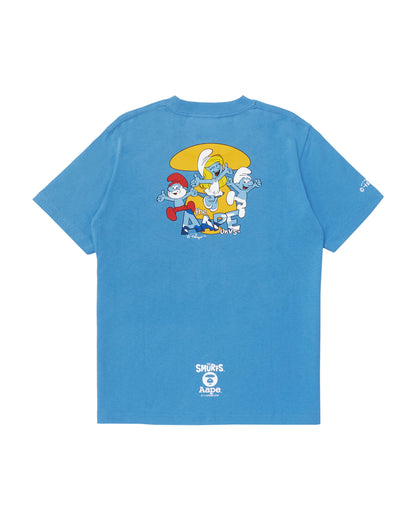 AAPE X THE SMURFS MOONFACE GRAPHIC TEE KIDS