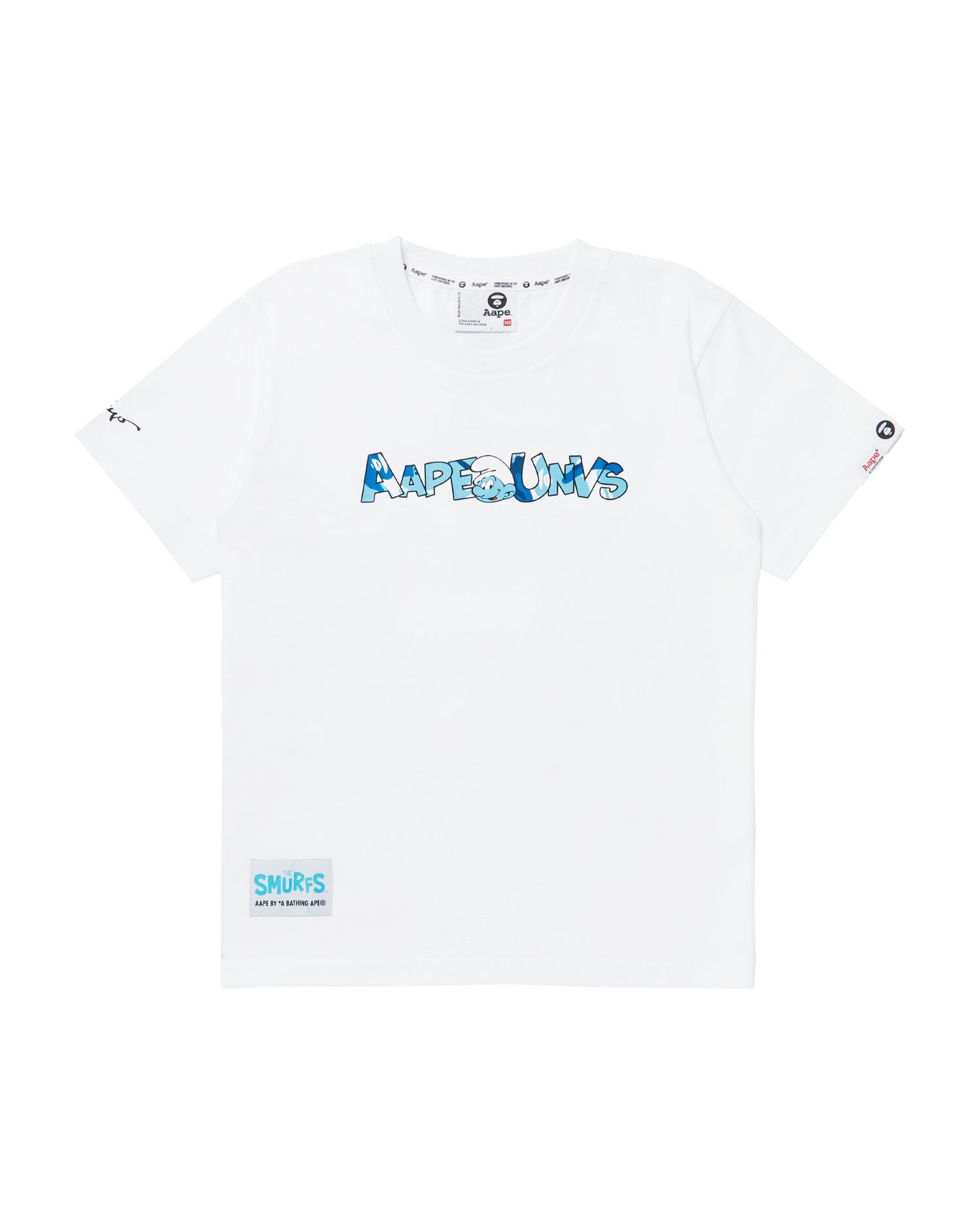 AAPE X THE SMURFS MOONFACE GRAPHIC TEE KIDS