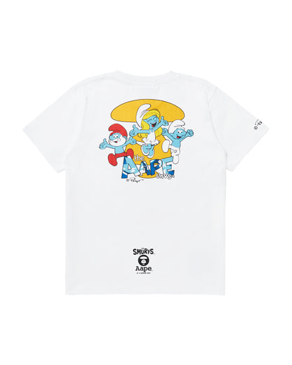 AAPE X THE SMURFS MOONFACE GRAPHIC TEE KIDS