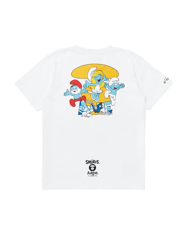 AAPE X THE SMURFS MOONFACE GRAPHIC TEE KIDS