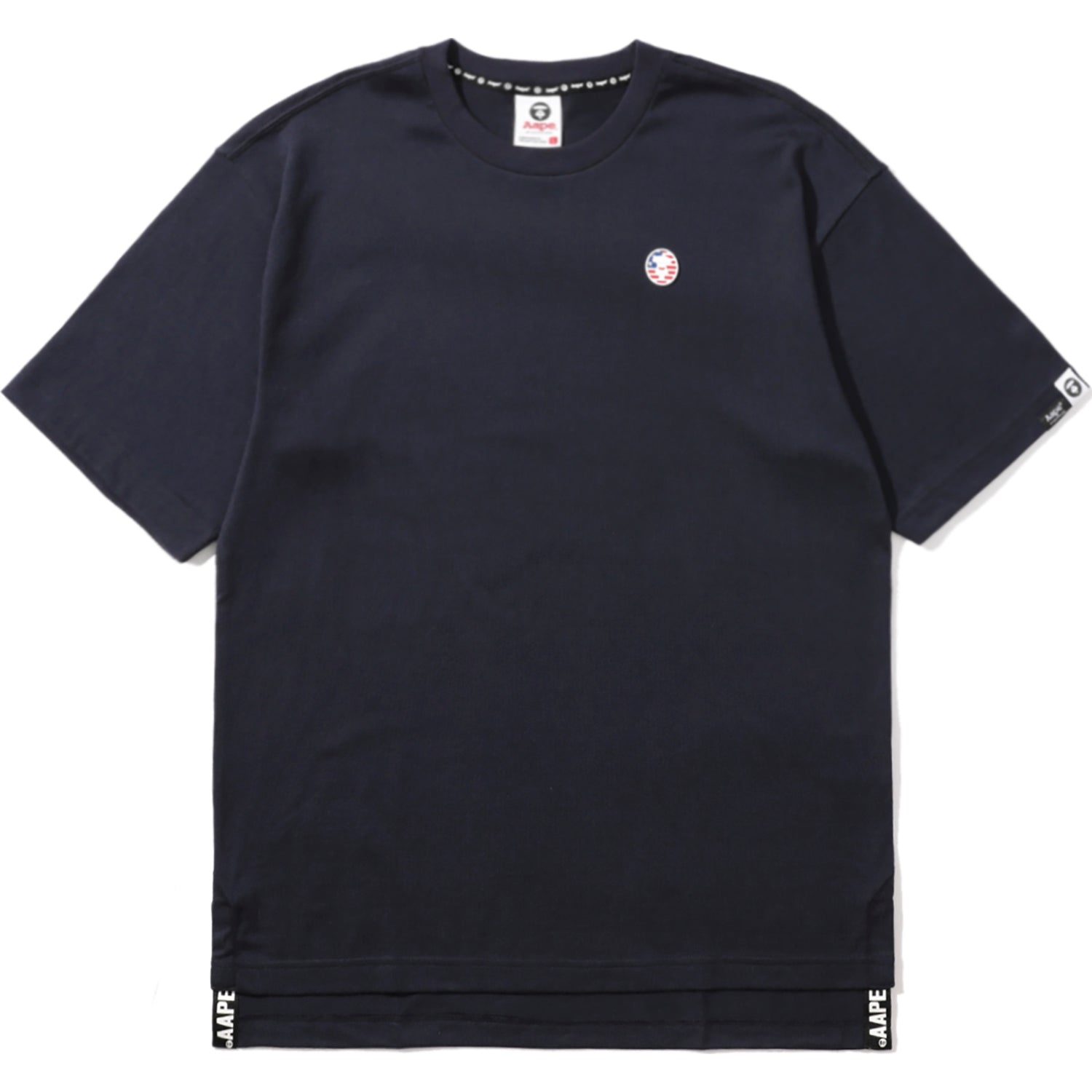 AAPE LOGO PATCH DROP HEM TEE