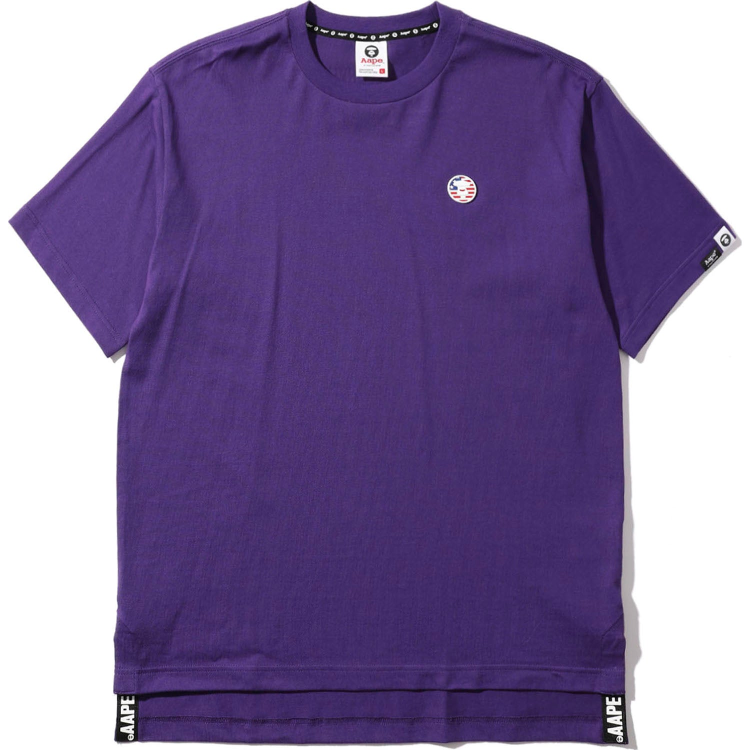 AAPE LOGO PATCH DROP HEM TEE