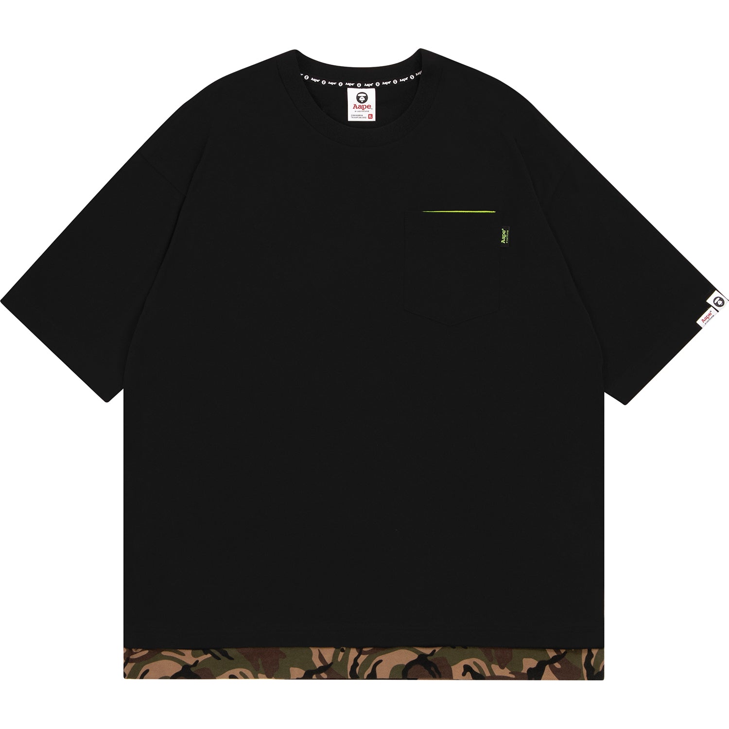 AAPE CAMO HEM POCKET TEE