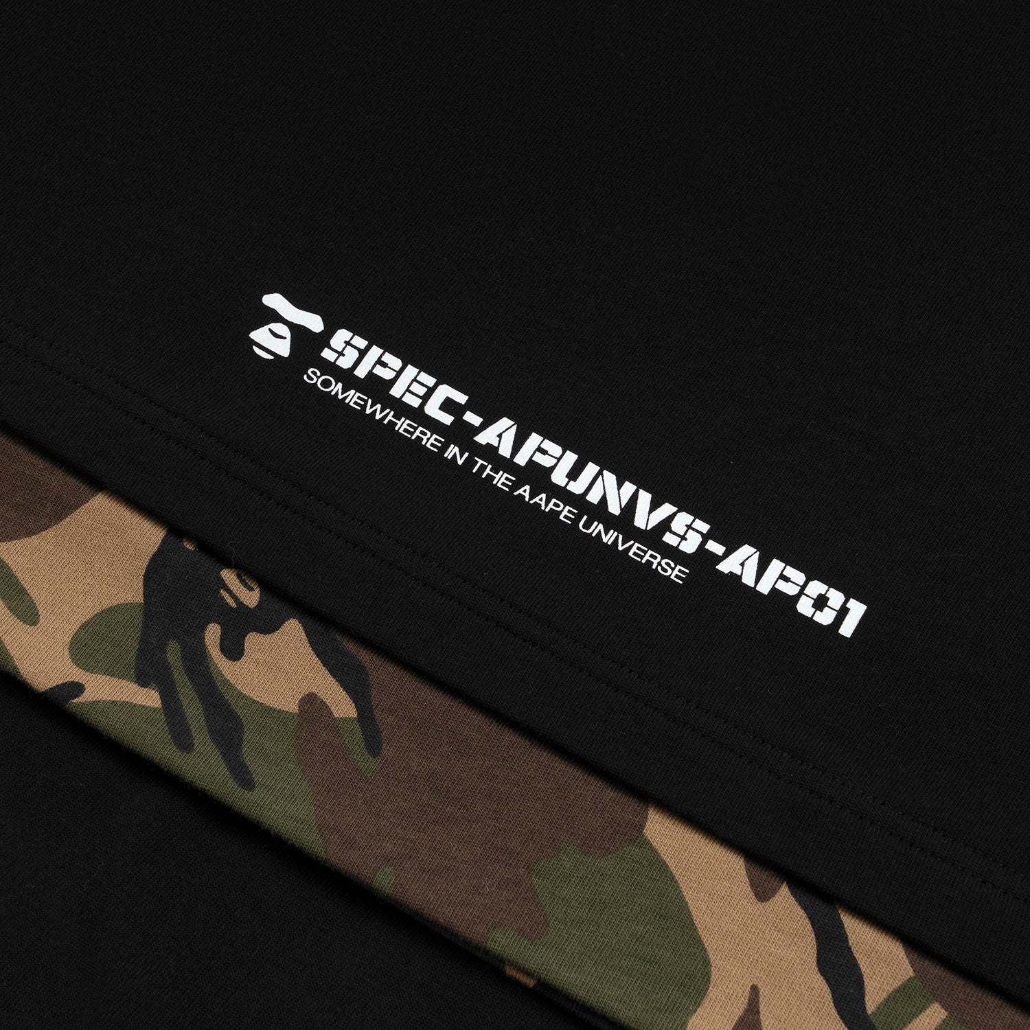 AAPE CAMO HEM POCKET TEE