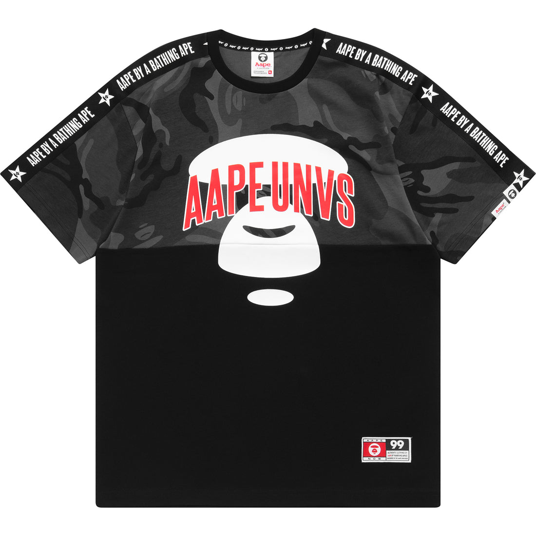 AAPE APE FACE CAMO PANEL TEE