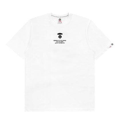 AAPE APE FACE SLOGAN PRINT TEE