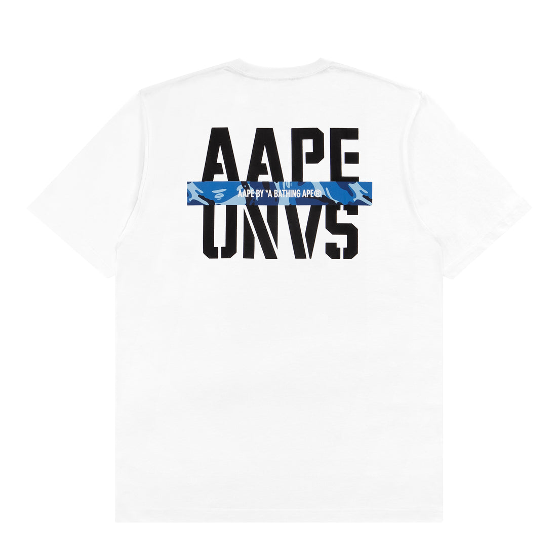 AAPE APE FACE SLOGAN PRINT TEE