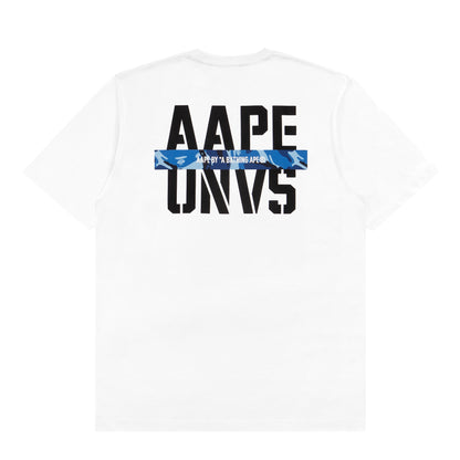 AAPE APE FACE SLOGAN PRINT TEE