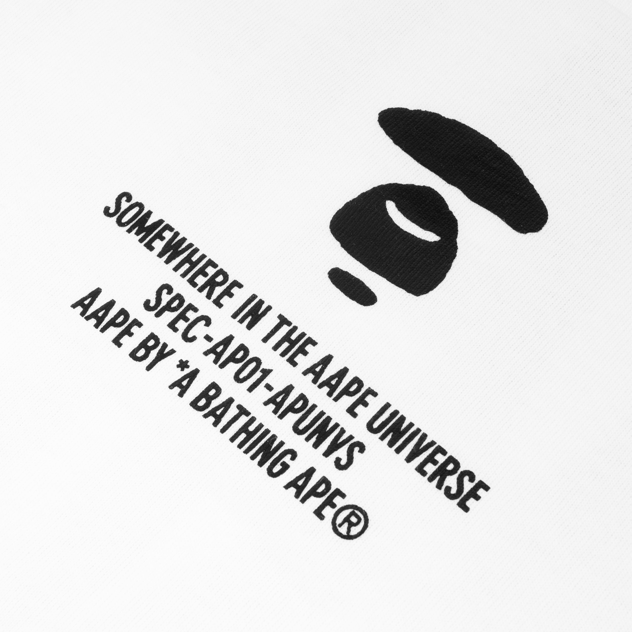 AAPE APE FACE SLOGAN PRINT TEE