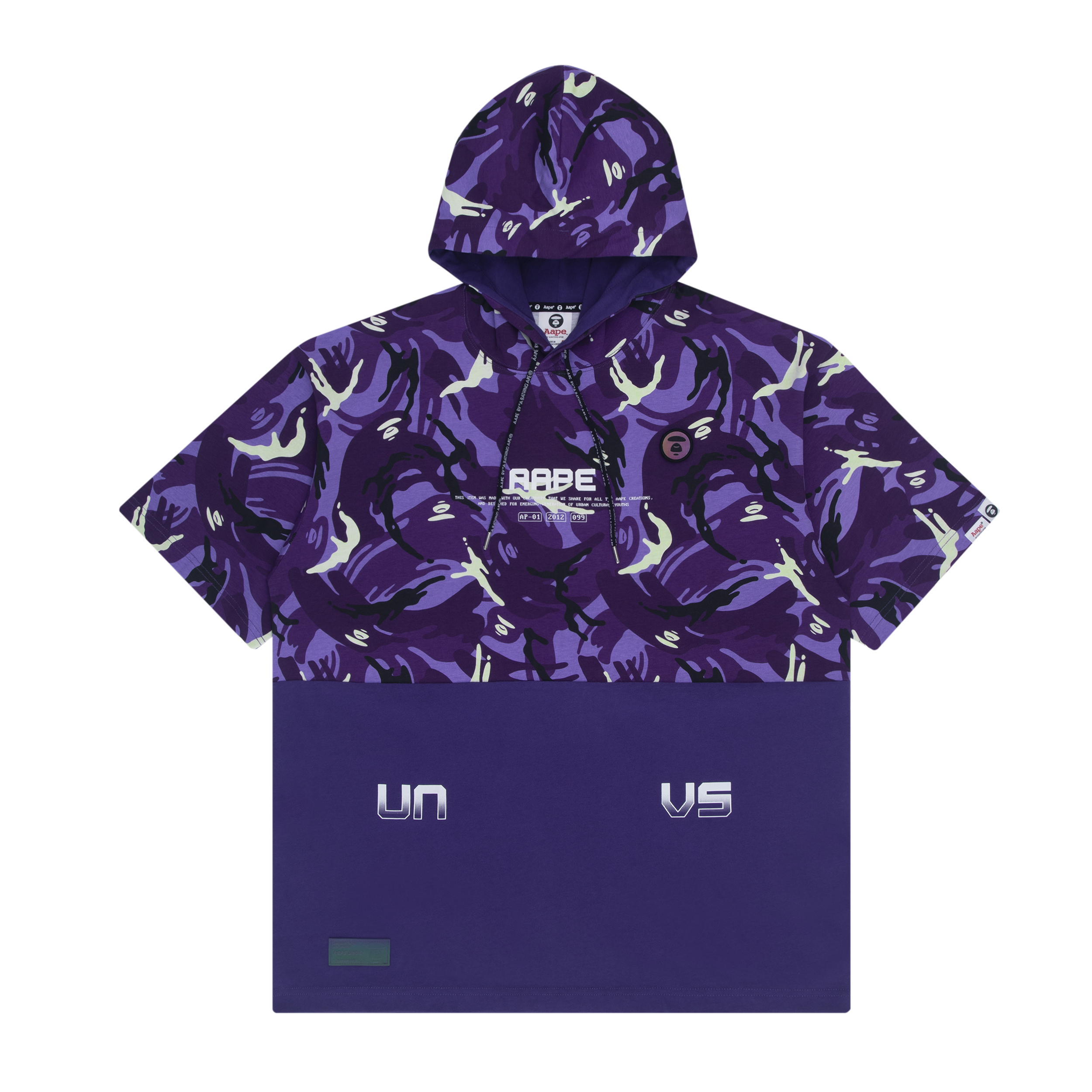 AAPE APE FACE HOODED TEE