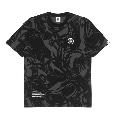 MOONFACE PATCH CAMO PATTERNED TEE