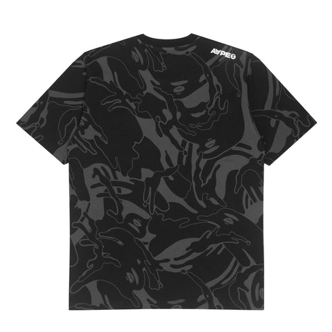 MOONFACE PATCH CAMO PATTERNED TEE