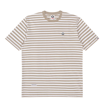 MOONFACE STRIPED COTTON TEE