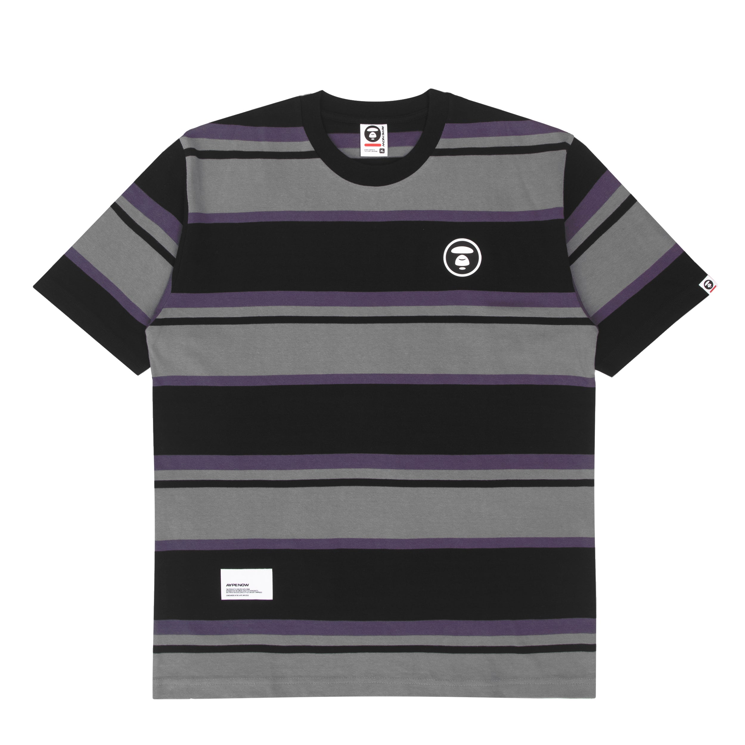 MOONFACE PATCH STRIPED TEE