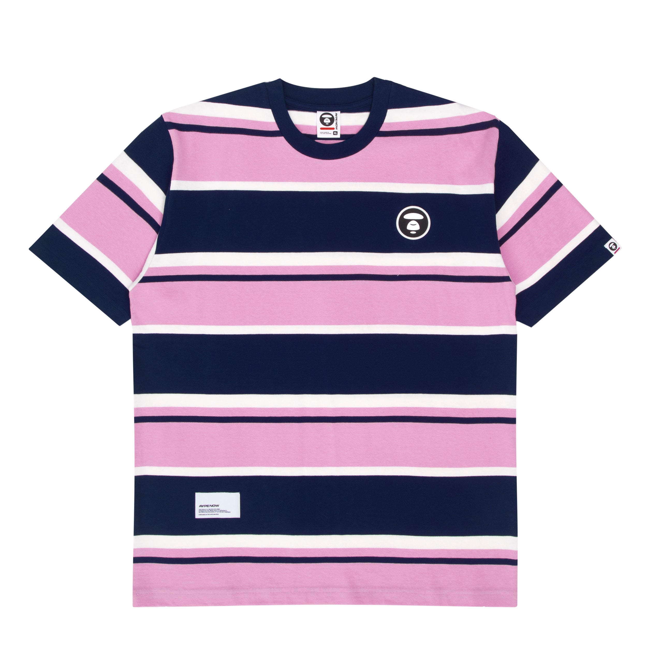 MOONFACE PATCH STRIPED TEE