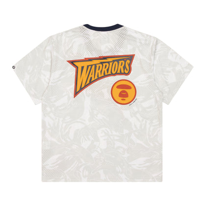 AAPE X MITCHELL &amp; NESS WARRIORS MESH TEE