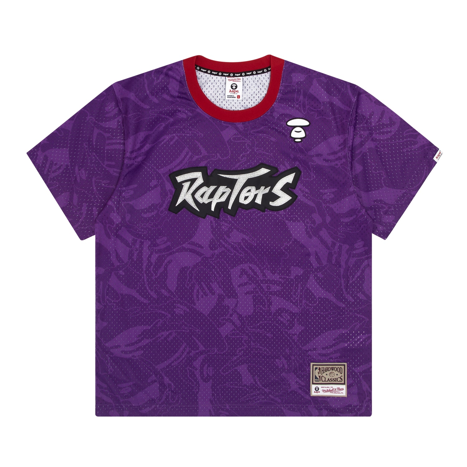 AAPE X MITCHELL &amp; NESS RAPTORS MESH TEE