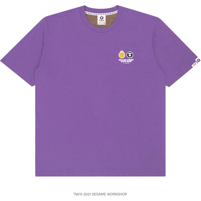 AAPE X SESAME STREET CHARACTER PATCH TEE