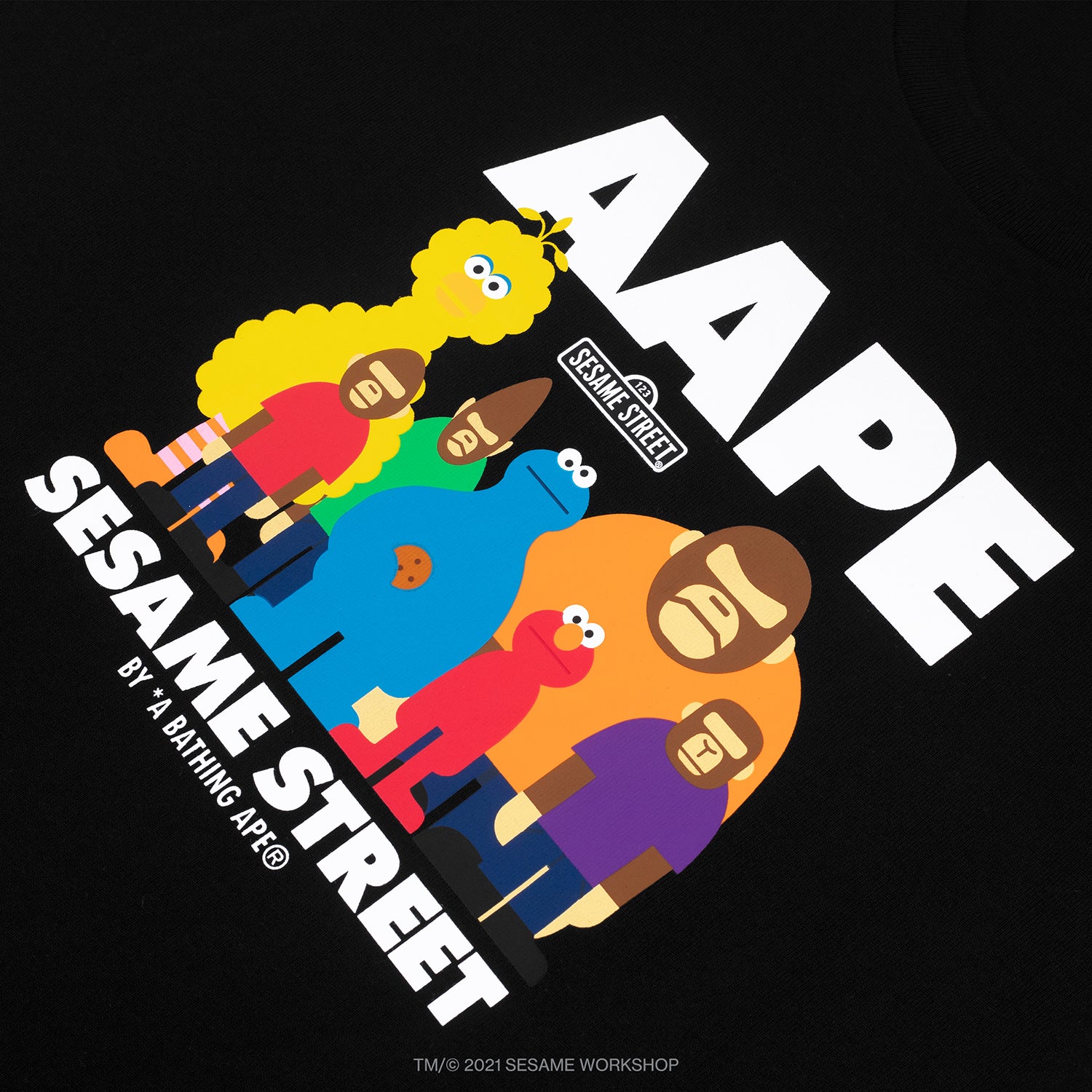 AAPE X SESAME STREET PRINT TEE