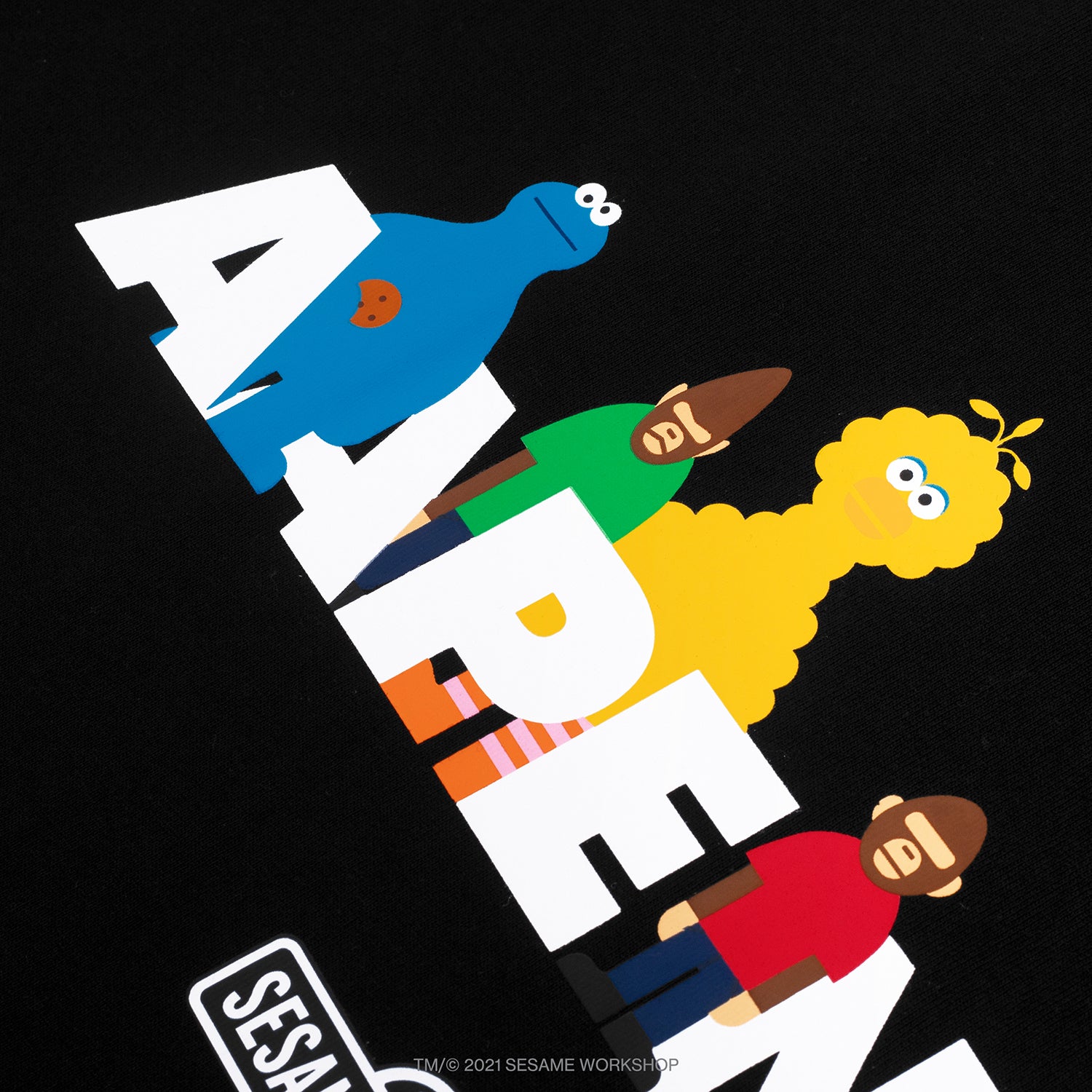 AAPE X SESAME STREET PRINT TEE