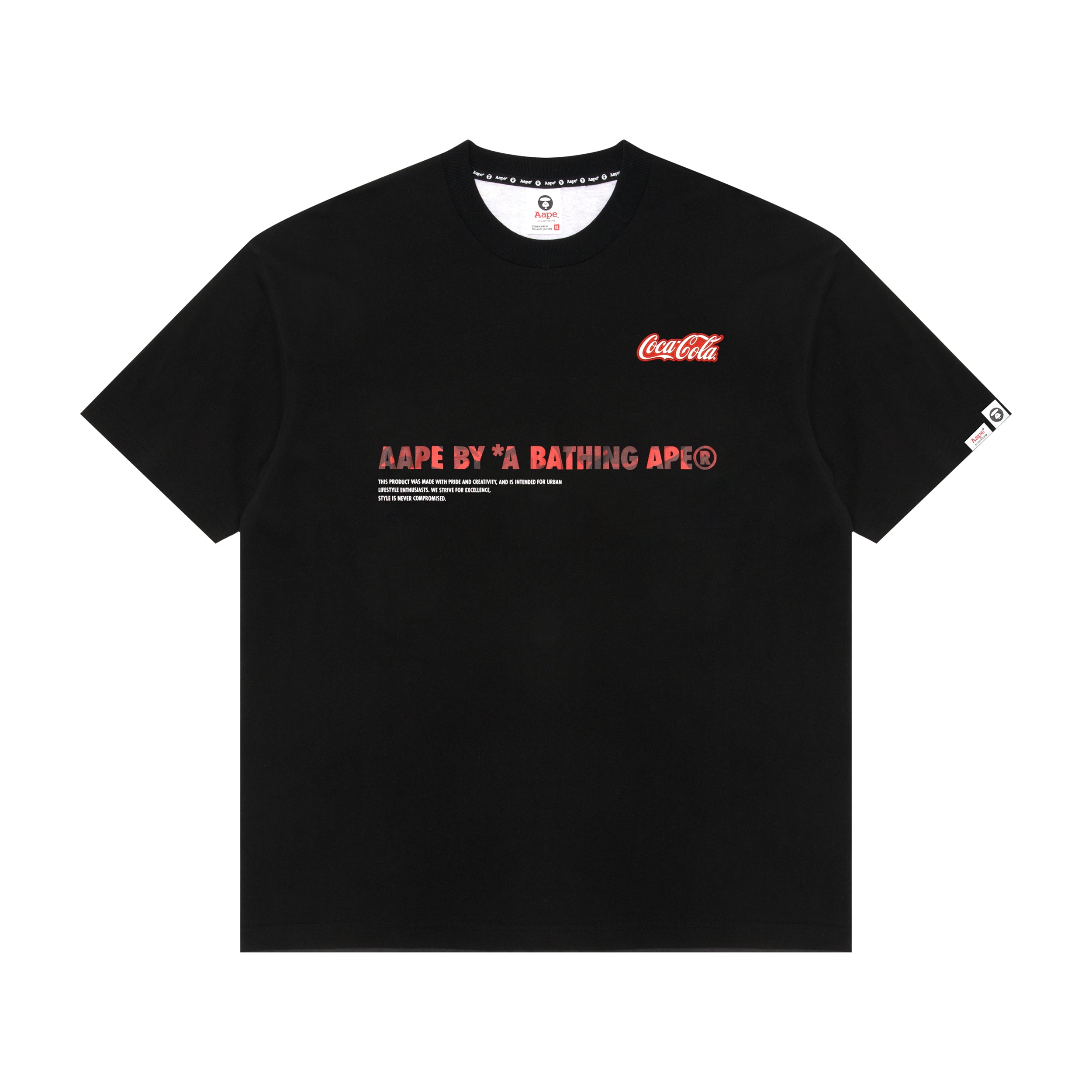 AAPE X COCA-COLA MOONFACE GRAPHIC TEE