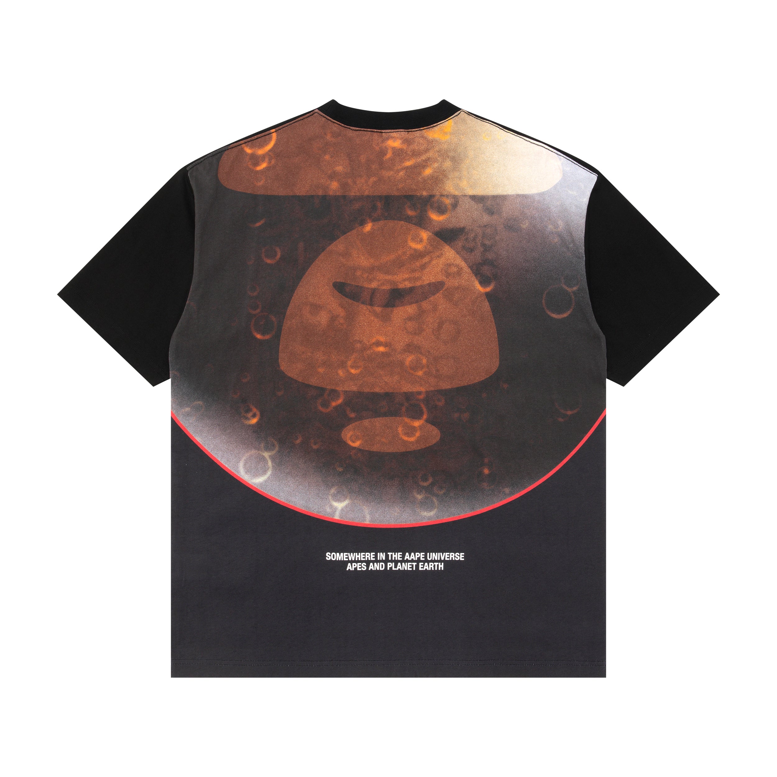 AAPE X COCA-COLA MOONFACE GRAPHIC TEE