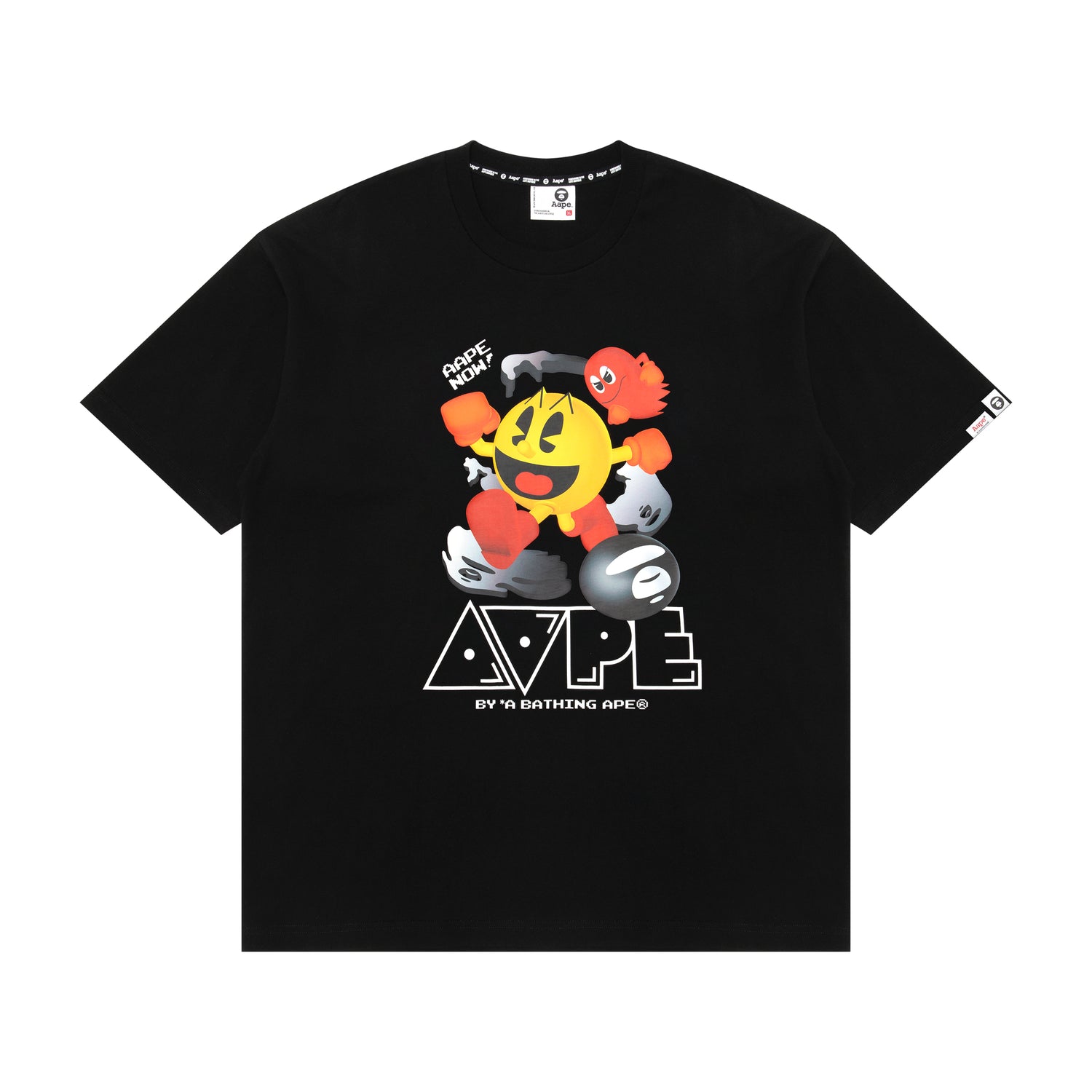 AAPE X PAC-MAN MOONFACE GRAPHIC TEE