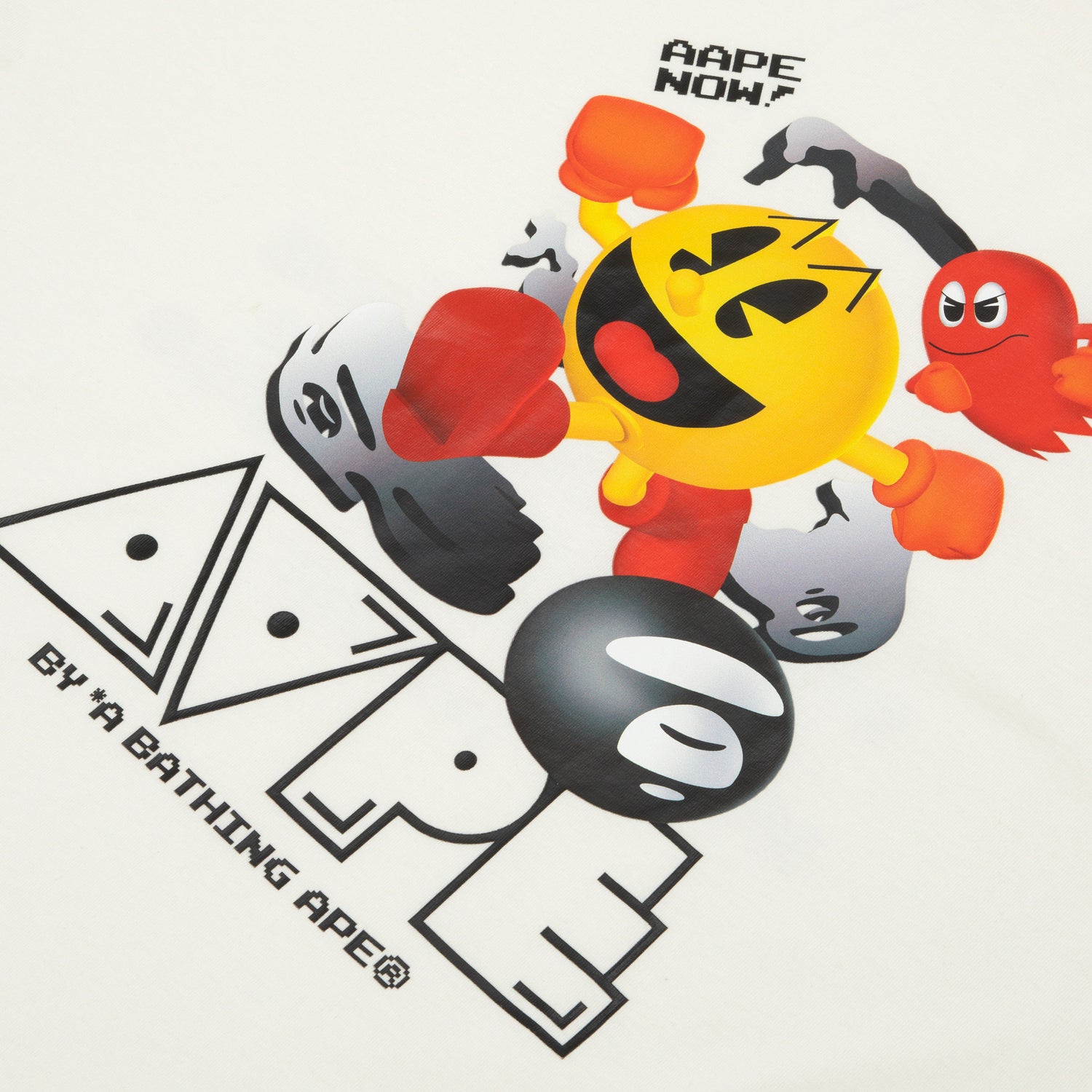 AAPE X PAC-MAN MOONFACE GRAPHIC TEE