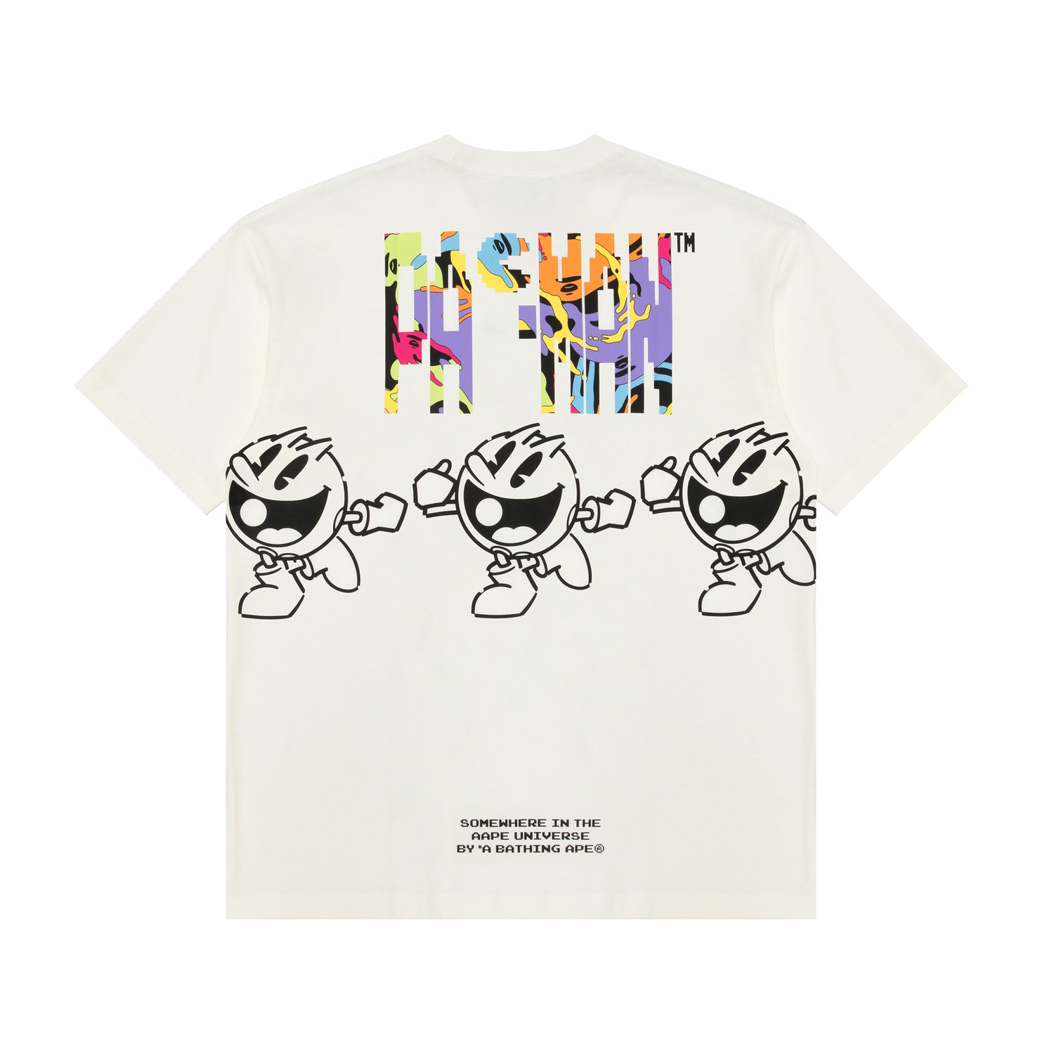 AAPE X PAC-MAN GRAPHIC PRINTED TEE