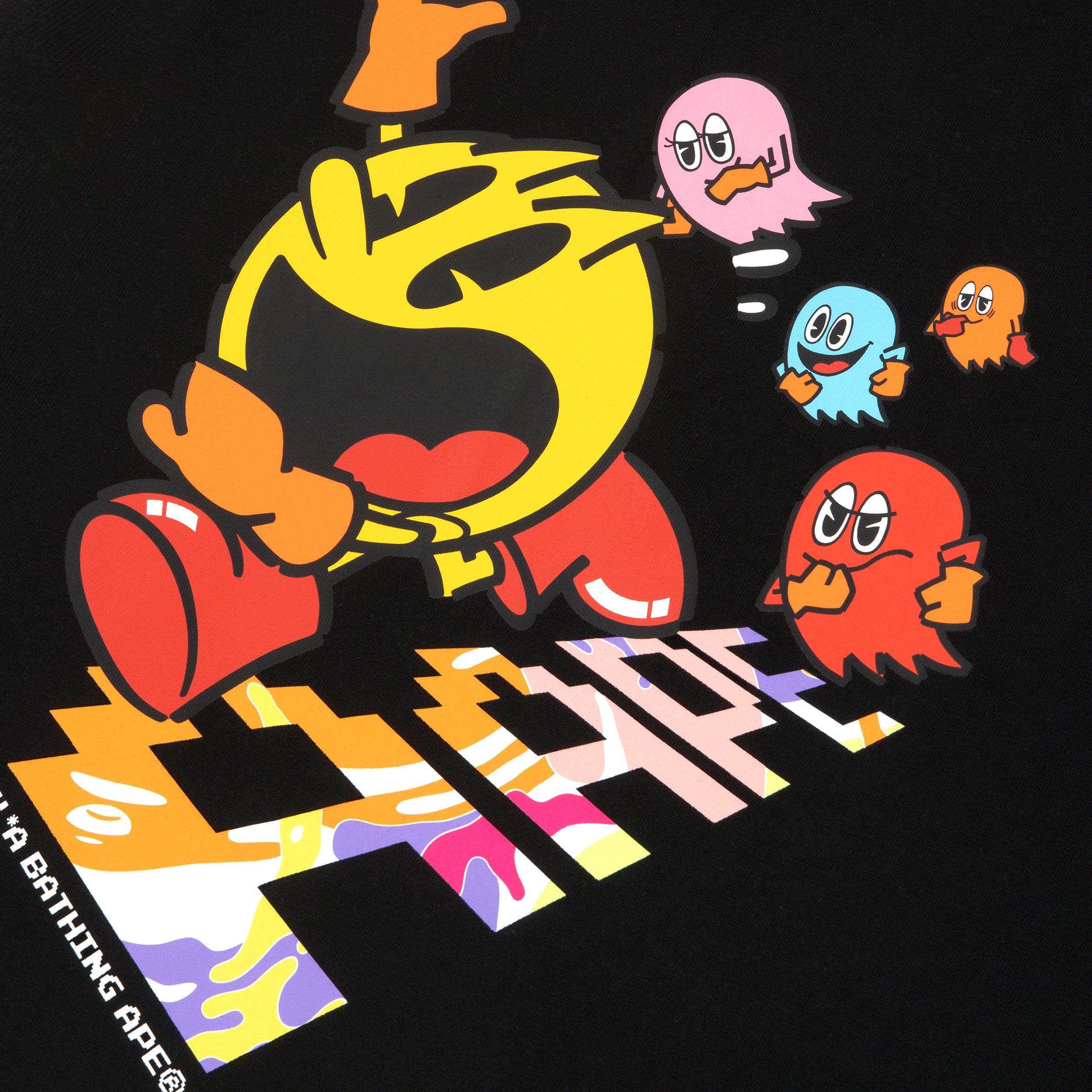 AAPE X PAC-MAN GRAPHIC PRINTED TEE