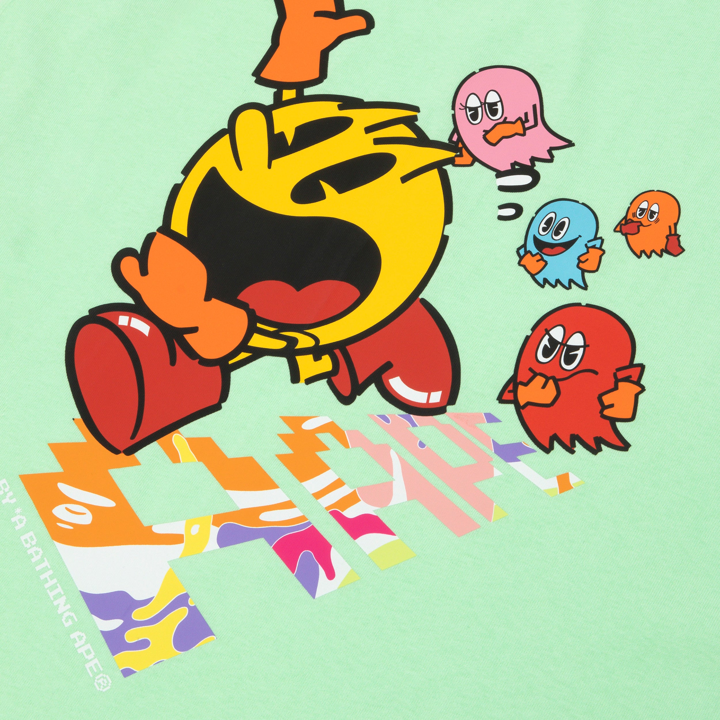 AAPE X PAC-MAN GRAPHIC PRINTED TEE