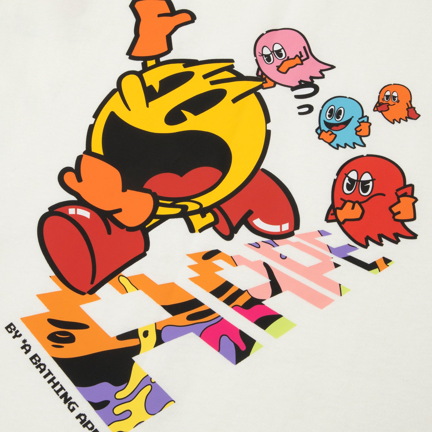 AAPE X PAC-MAN GRAPHIC PRINTED TEE