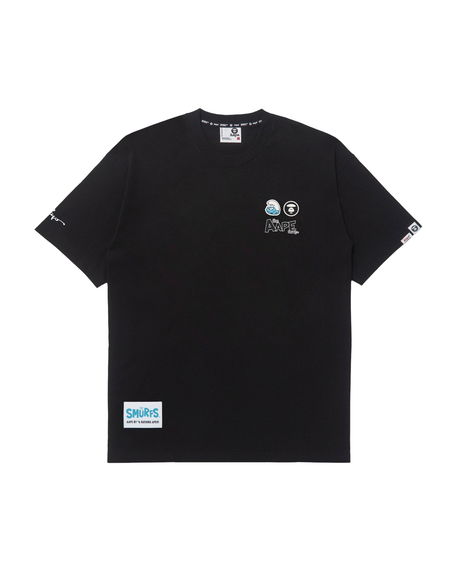 AAPE X THE SMURFS MOONFACE PATCH GRAPHIC TEE