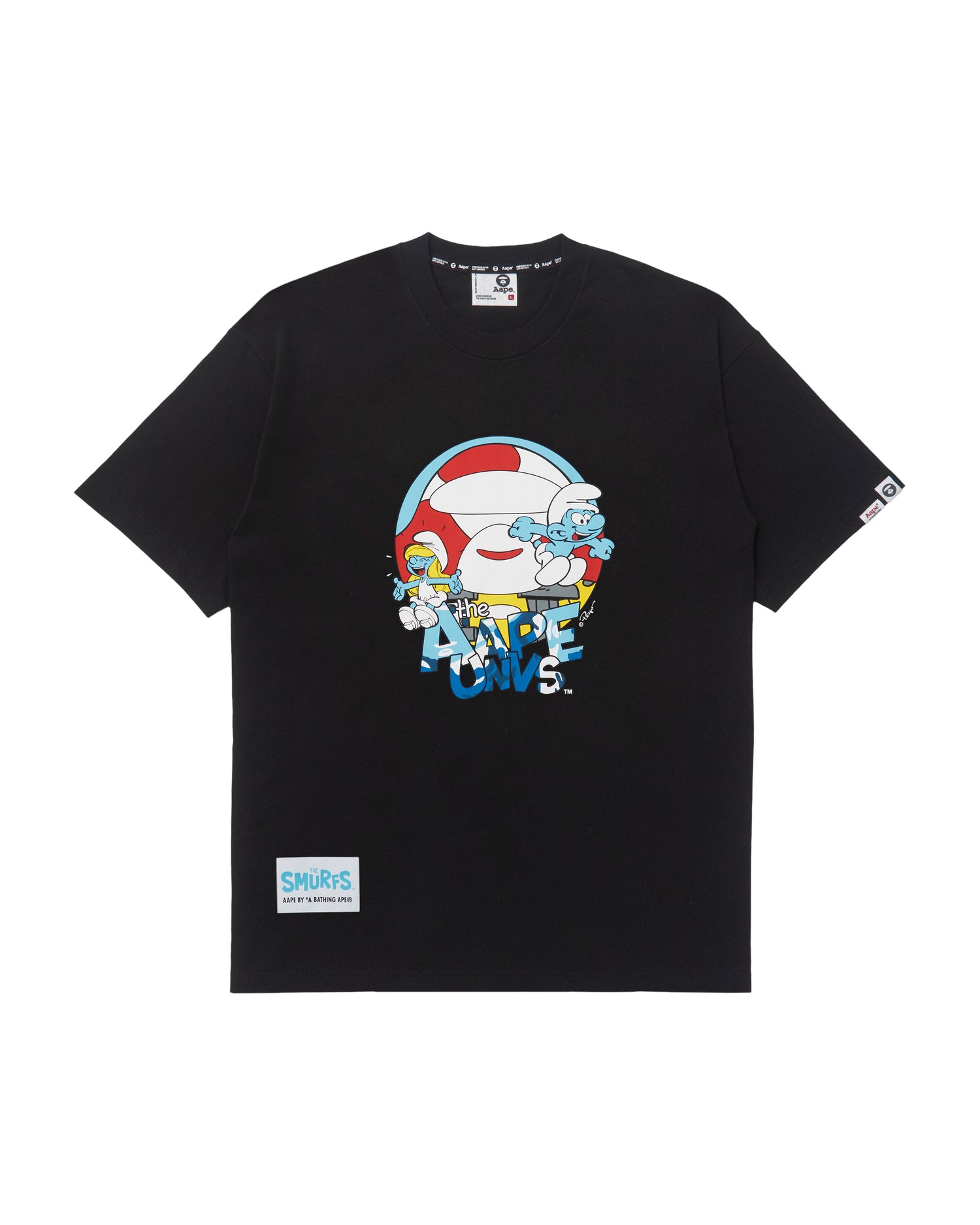 AAPE X THE SMURFS MOONFACE GRAPHIC TEE