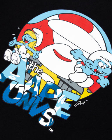 AAPE X THE SMURFS MOONFACE GRAPHIC TEE