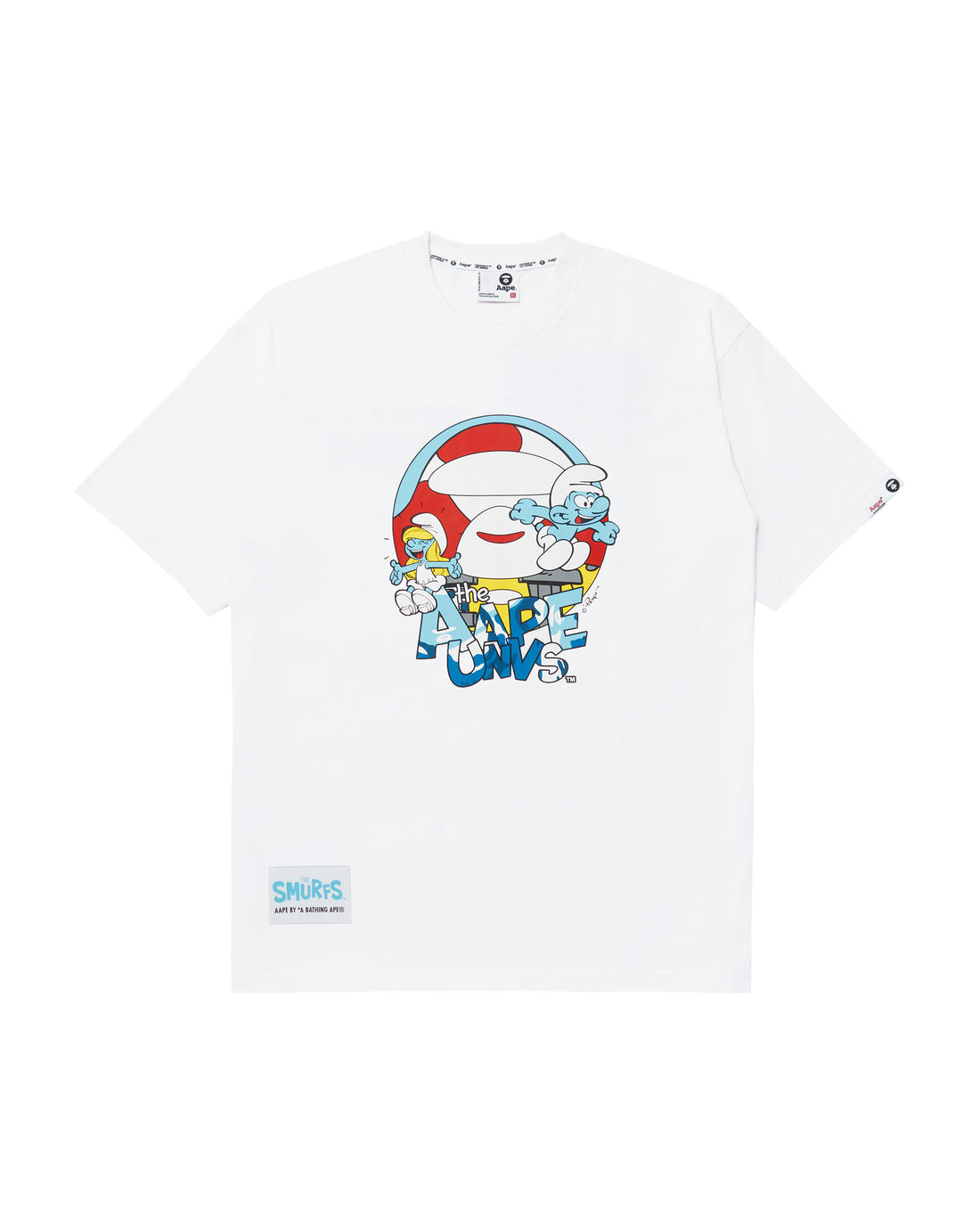 AAPE X THE SMURFS MOONFACE GRAPHIC TEE