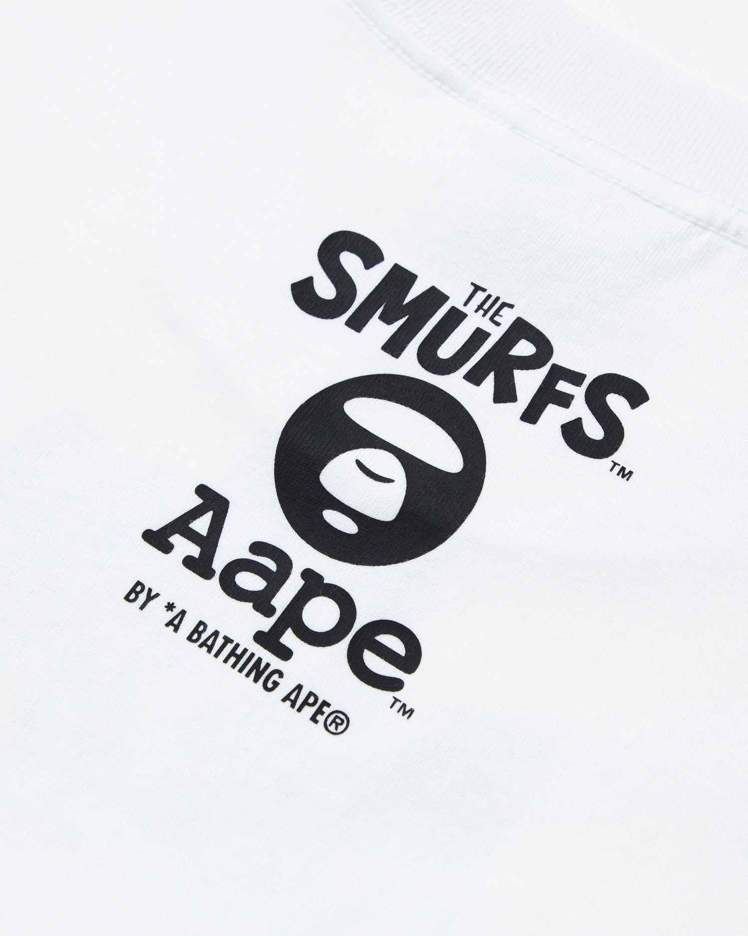 AAPE X THE SMURFS MOONFACE GRAPHIC TEE