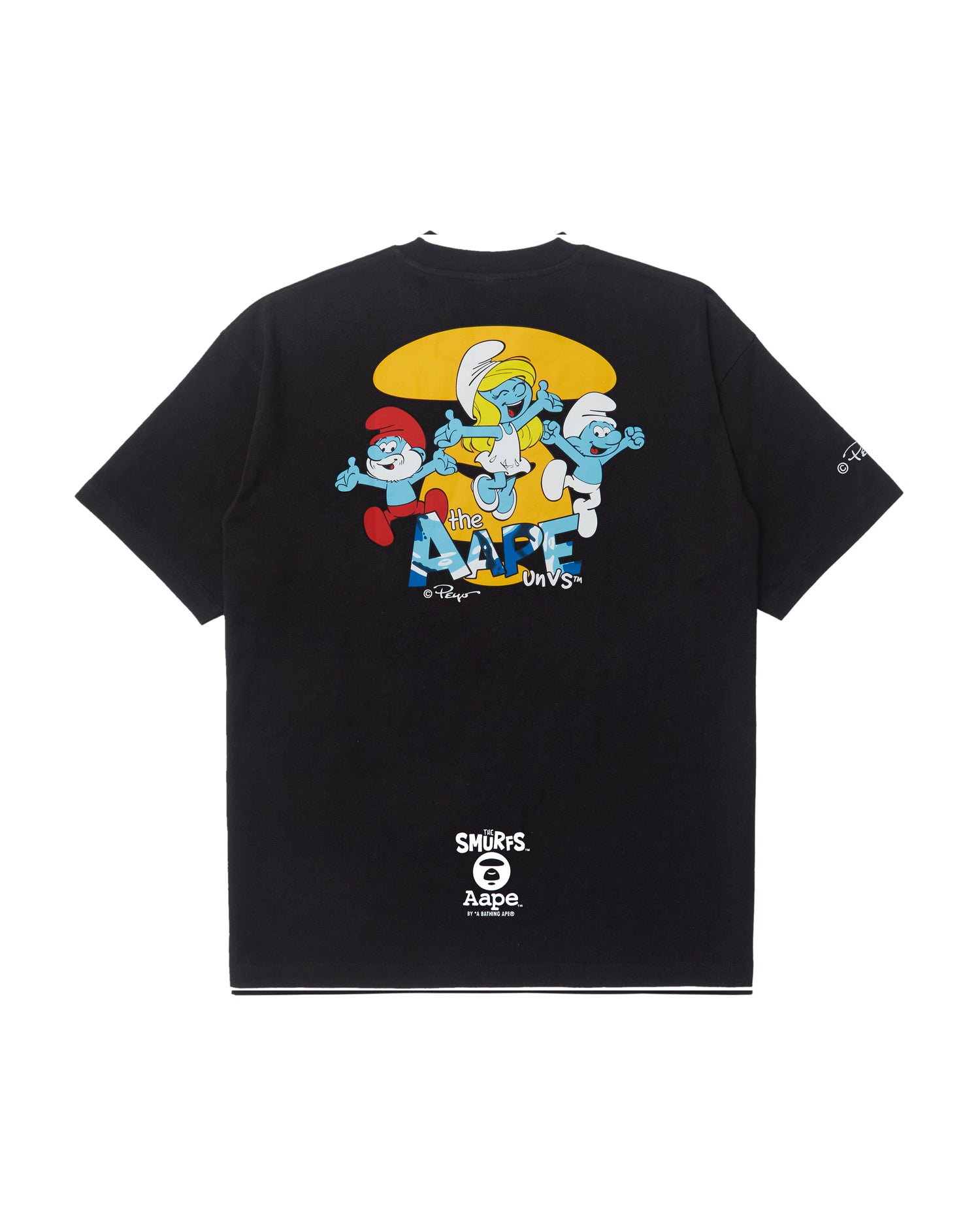 AAPE X THE SMURFS MOONFACE GRAPHIC TEE