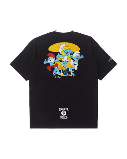 AAPE X THE SMURFS MOONFACE GRAPHIC TEE