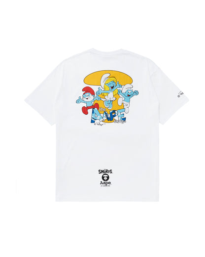 AAPE X THE SMURFS MOONFACE GRAPHIC TEE