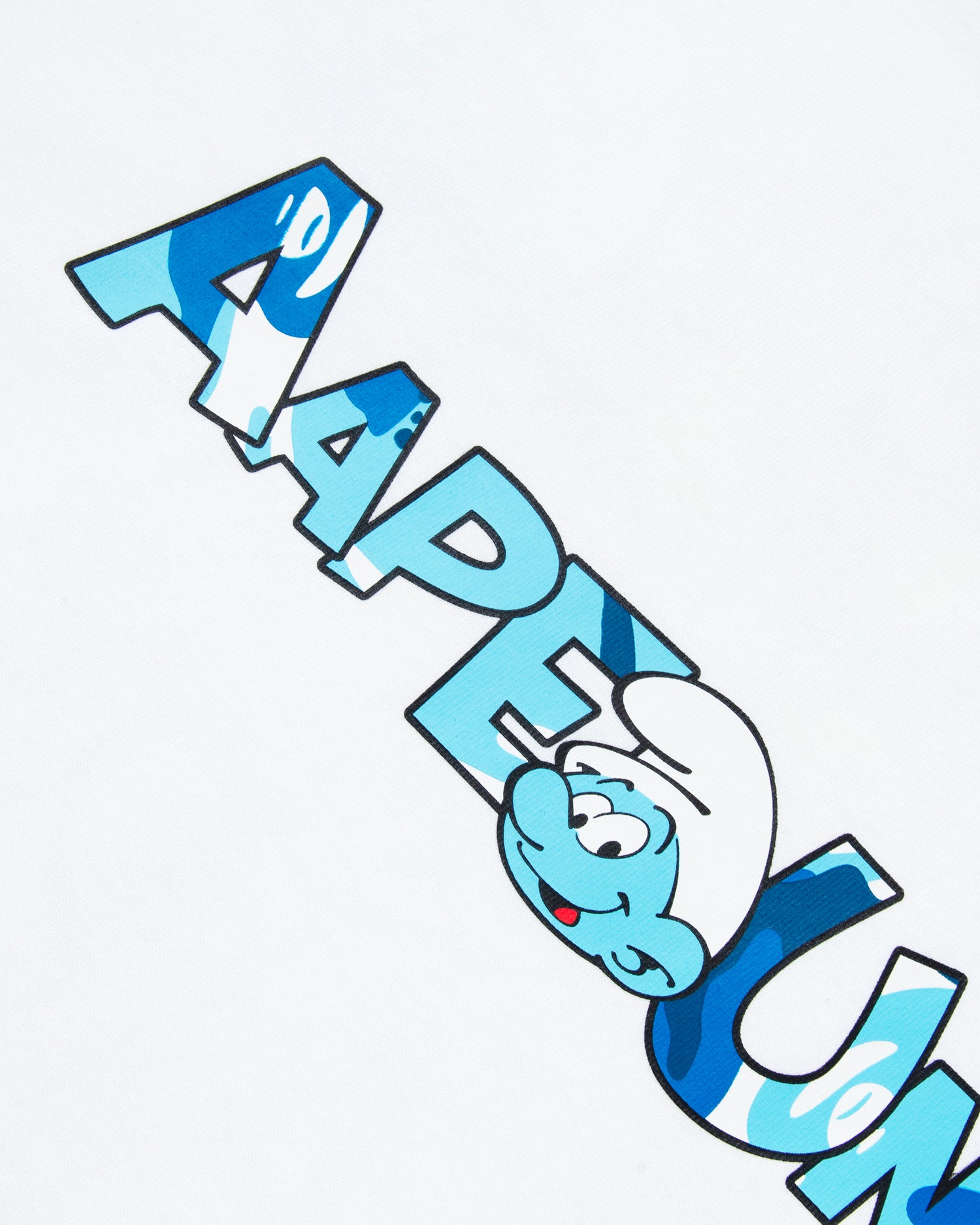 AAPE X THE SMURFS MOONFACE GRAPHIC TEE