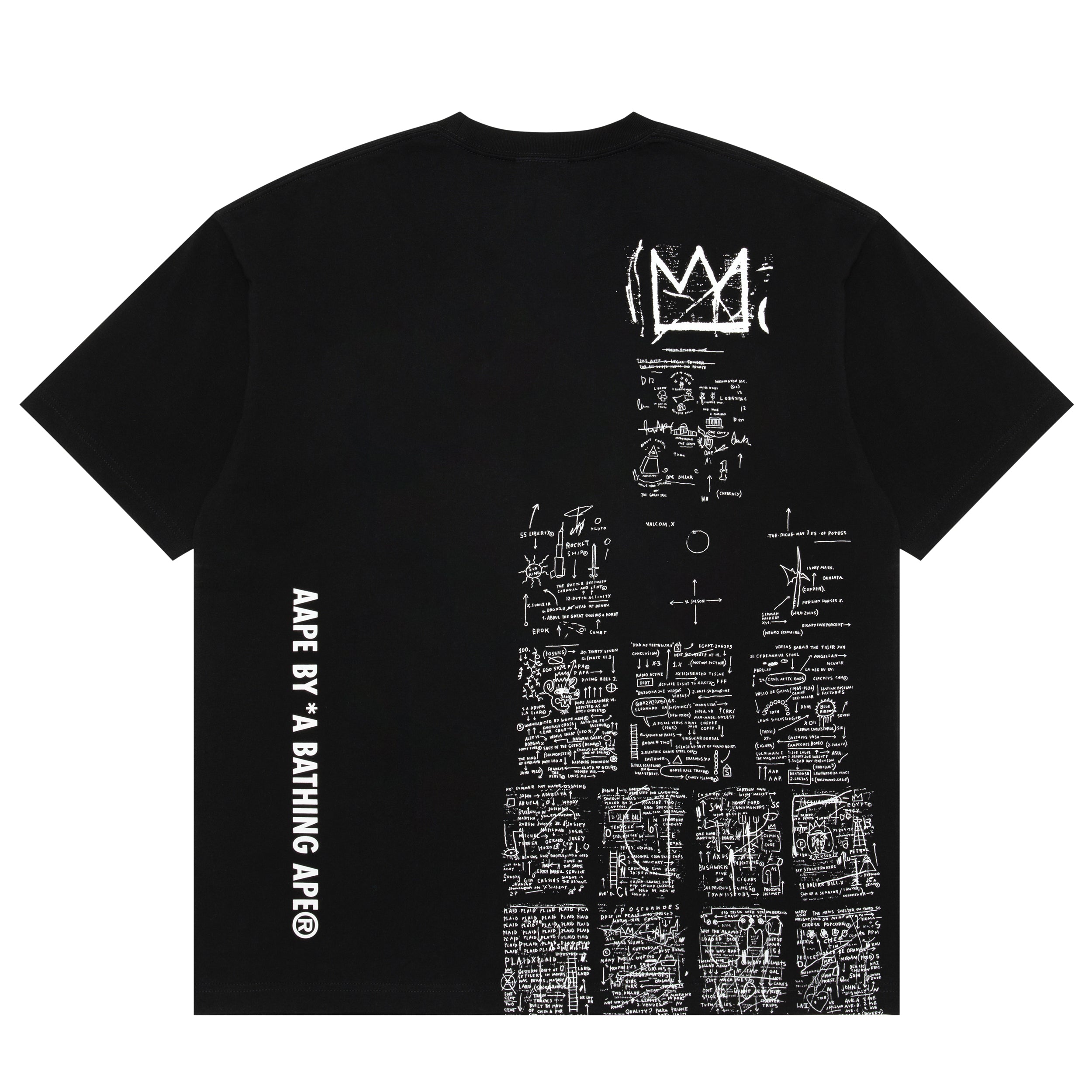 AAPE X JEAN-MICHEL BASQUIAT MOONFACE TEE