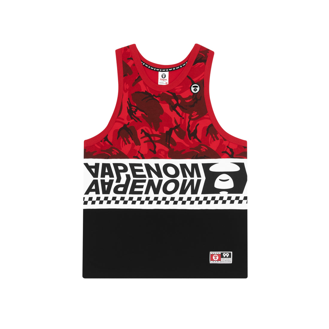 AAPE COLOUR BLOCK LOGO TANK TOP