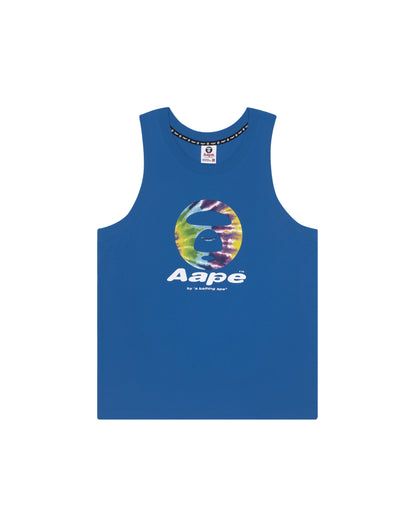 AAPE TIE-DYE APE FACE TANK TOP