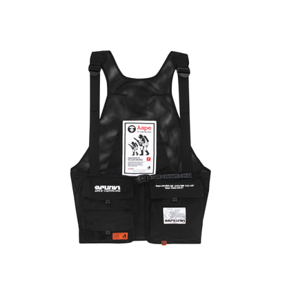 AAPE MOONFACE MULTIPOCKET MESH VEST