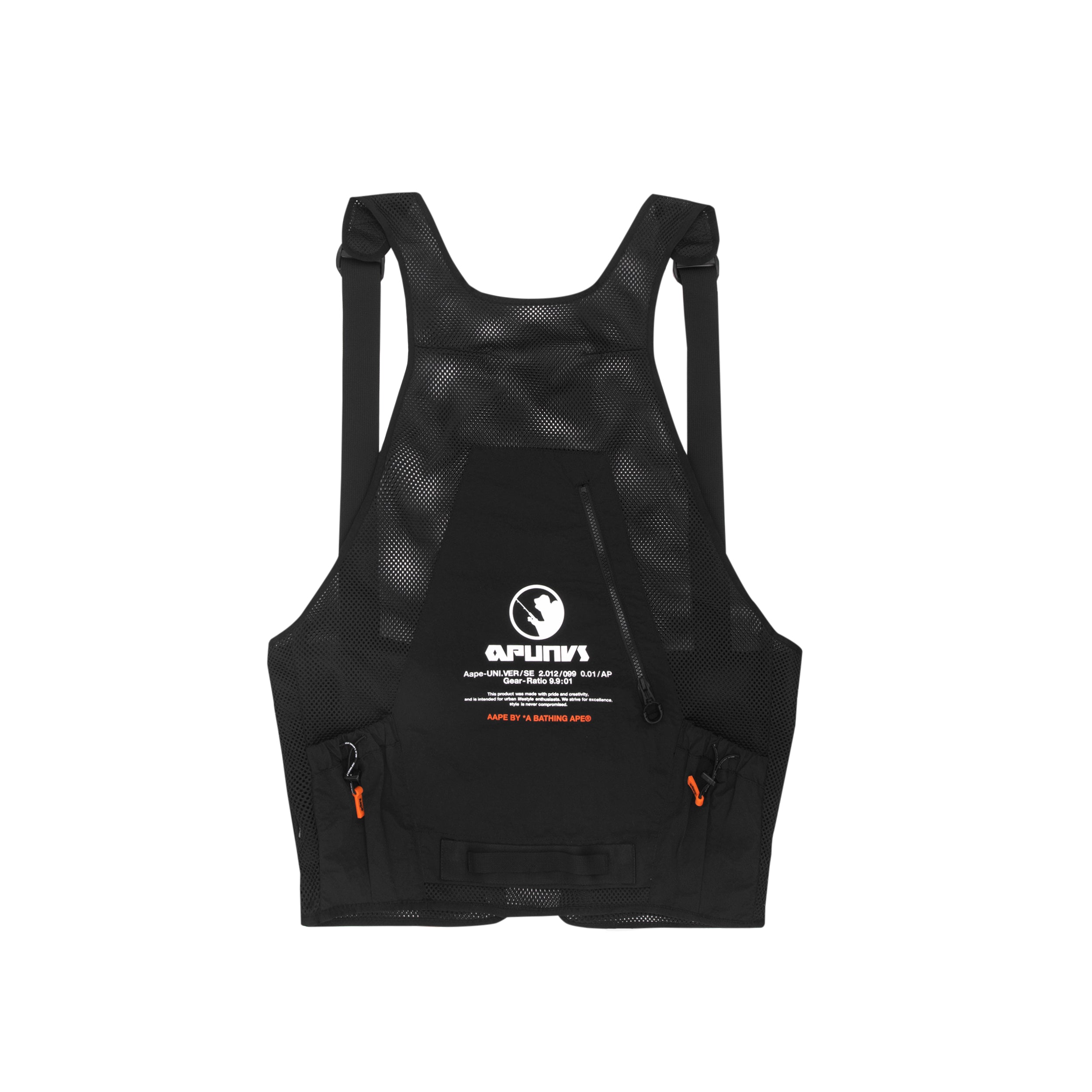 AAPE MOONFACE MULTIPOCKET MESH VEST