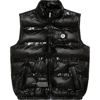 AAPE MOONFACE GLOSSY PUFFER VEST